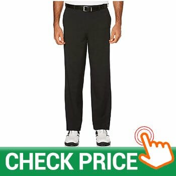 PGA TOUR Men's Flat Front Golf Pant with Expandable Waistband