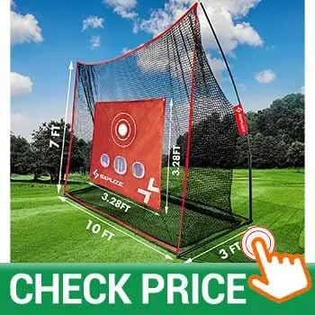 SAPLIZE Golf Net with Hitting Mat, High Impact