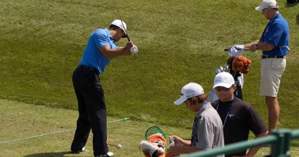 Tiger Woods playing golf