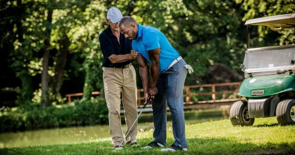 teaching a man how to become a pro golfer